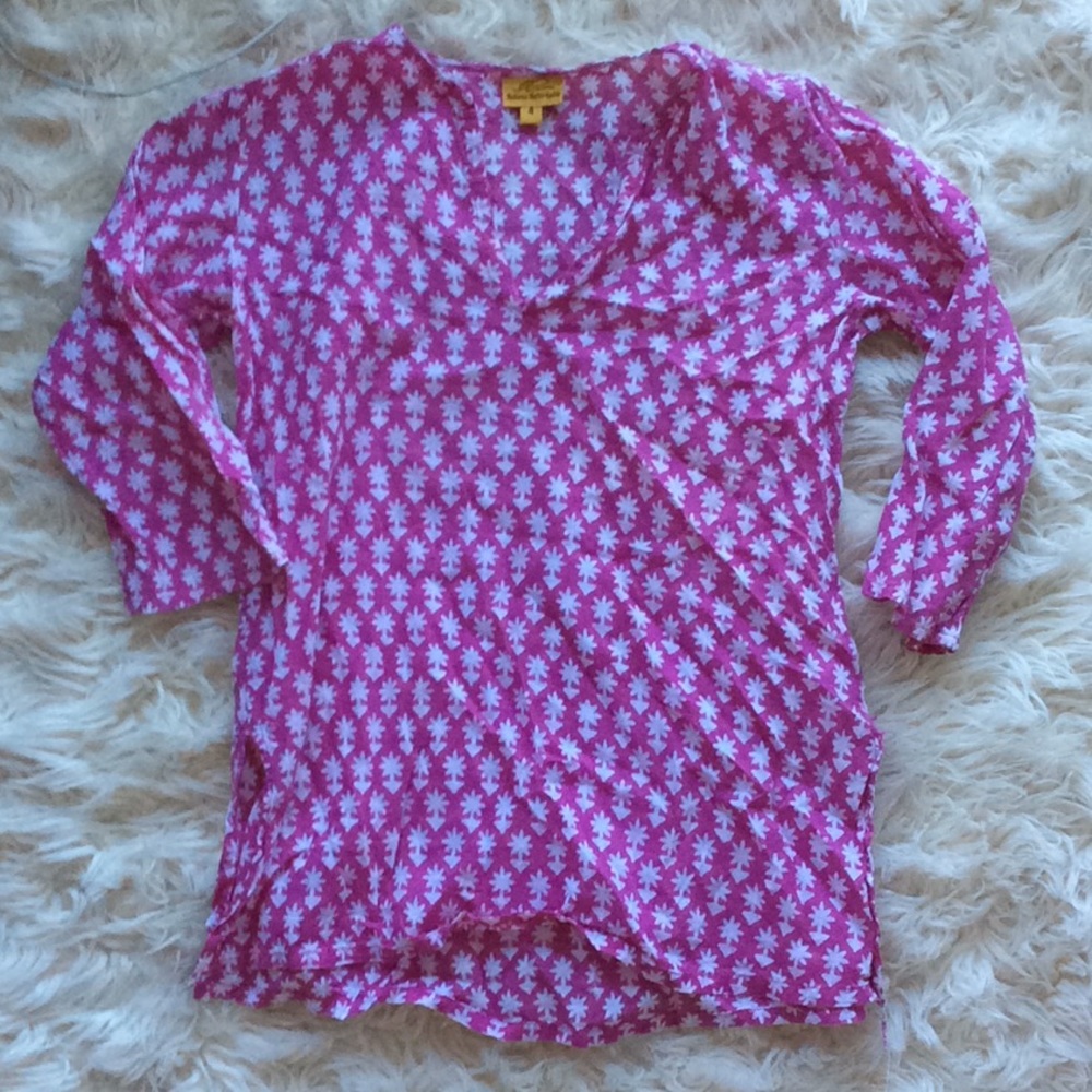 5/$25 swim cover up tunic pink girls size 4